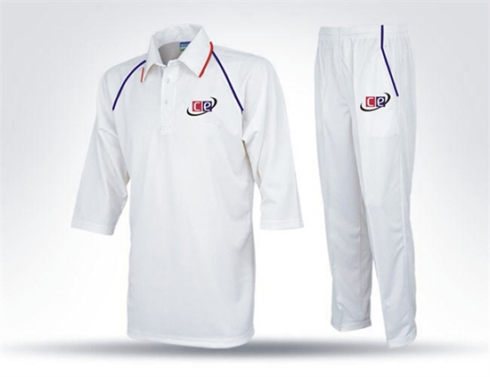 Cricket Kit Uniform Custom Made Clothing Light Blue & Black 2 Piece Set