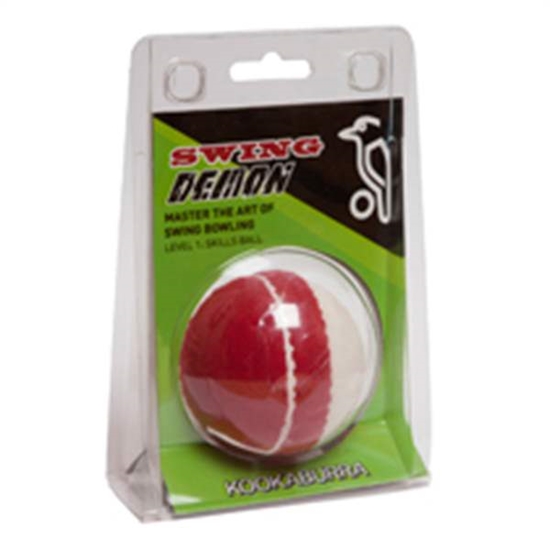 Cricket Training Ball Swing Demon Red White By Kookaburra