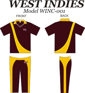 Design Pattern for West Indies Cricket Jersey & Pants